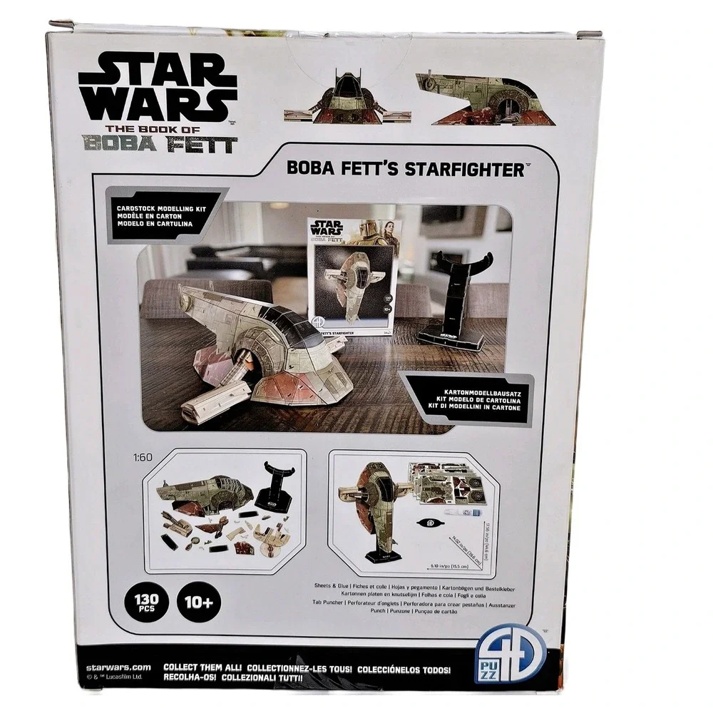 4D Cityscape Star Wars Boba Fett's Starfighter 3D Model Kit 130 Pcs New Fett